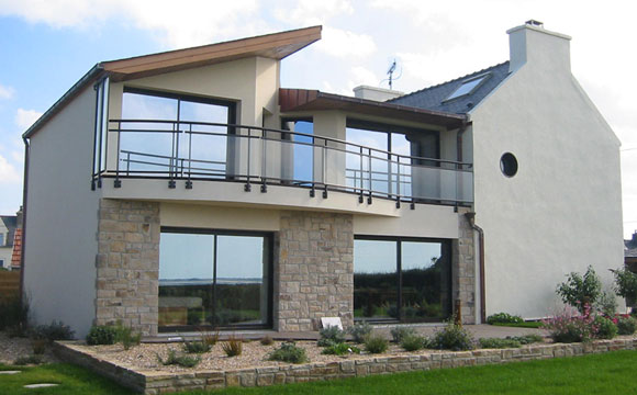 Extension maison avec terrasse à l'étage